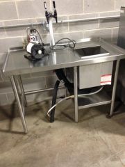 Custom 48" S/S Table, with Ice Well with Cold Plate, 2 Taps